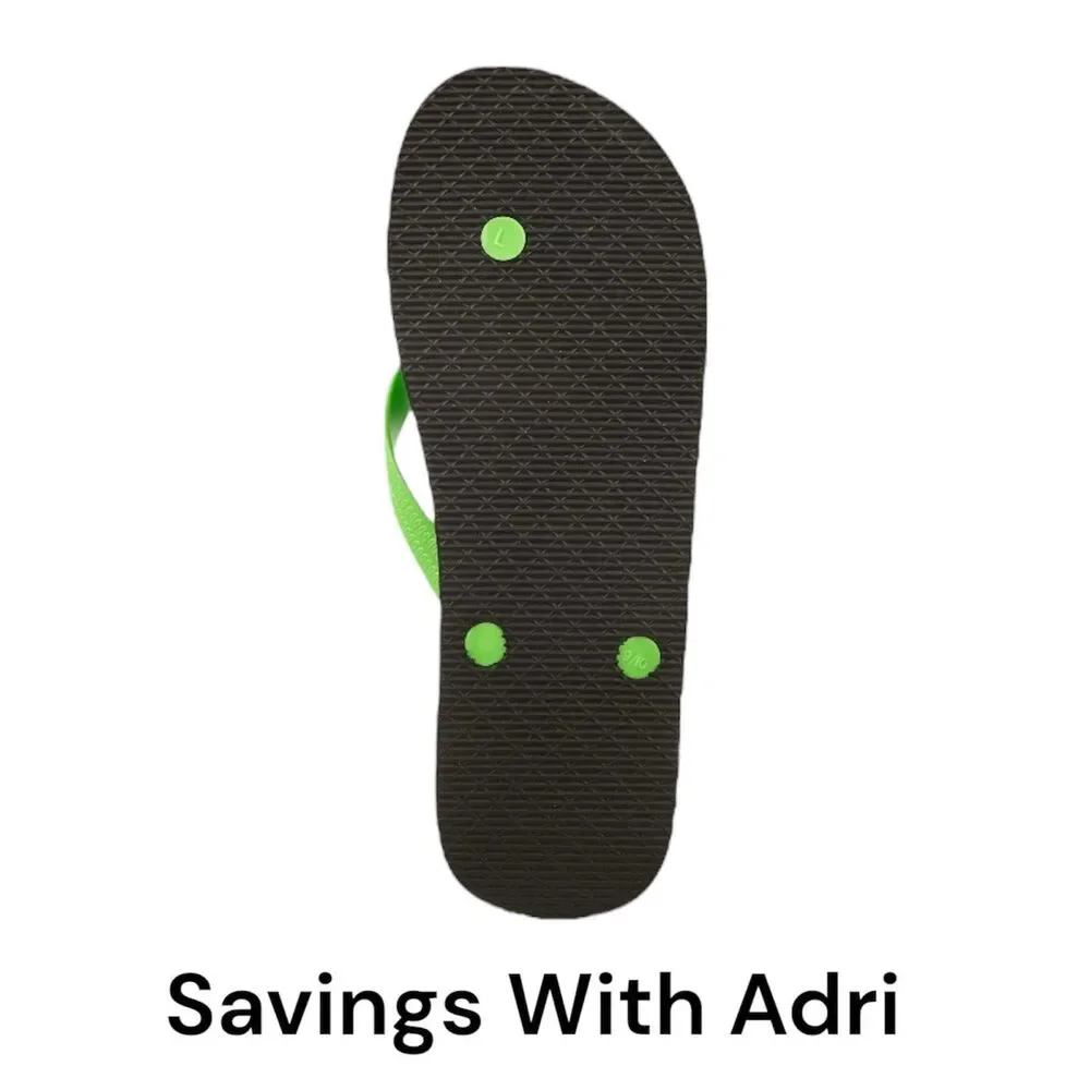 Men's Rick and Morty Flip Flops Size 13 – Black And Lime Green